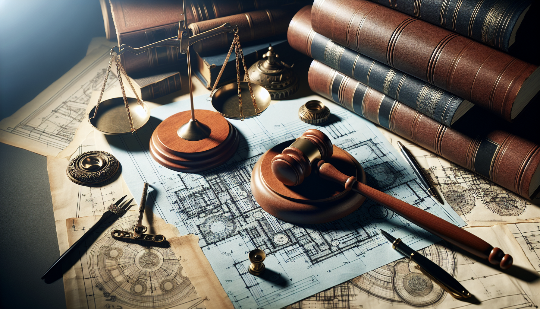 Legal documents and gavel symbolizing liability